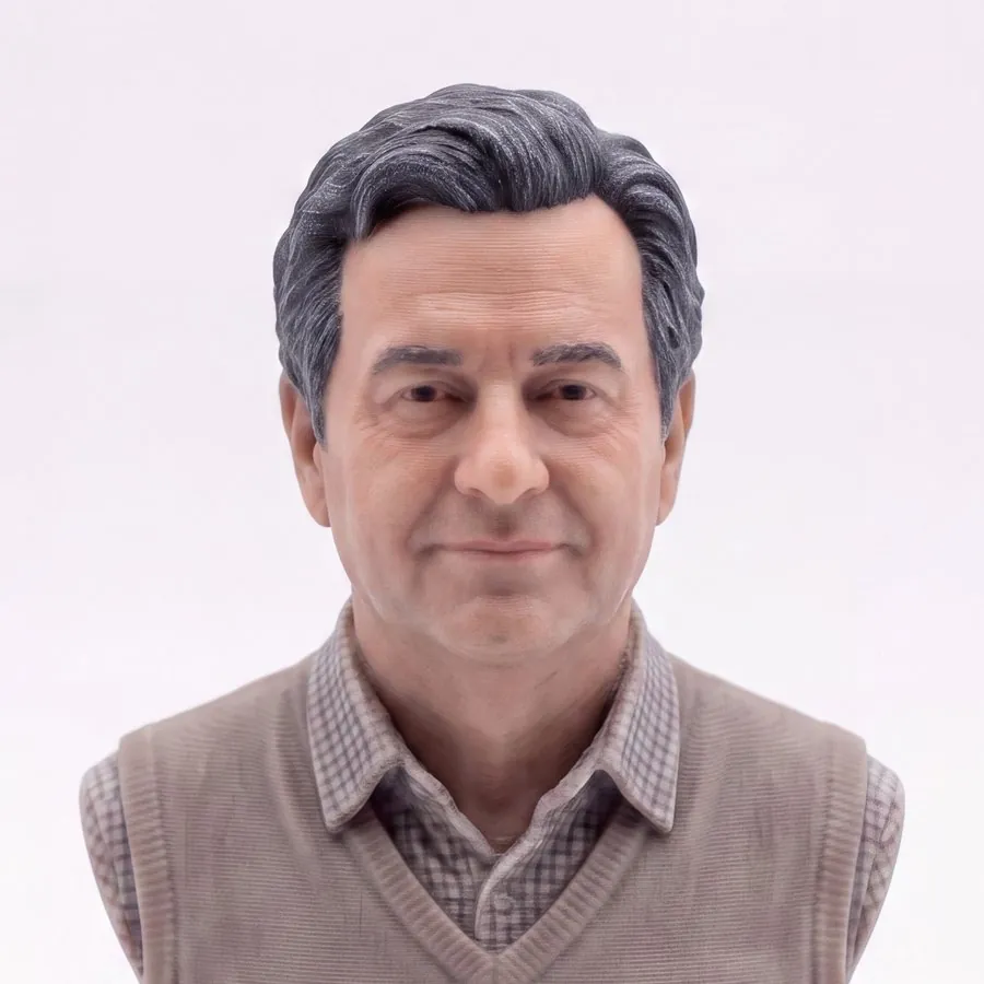 A hand-finished portrait bust figurine