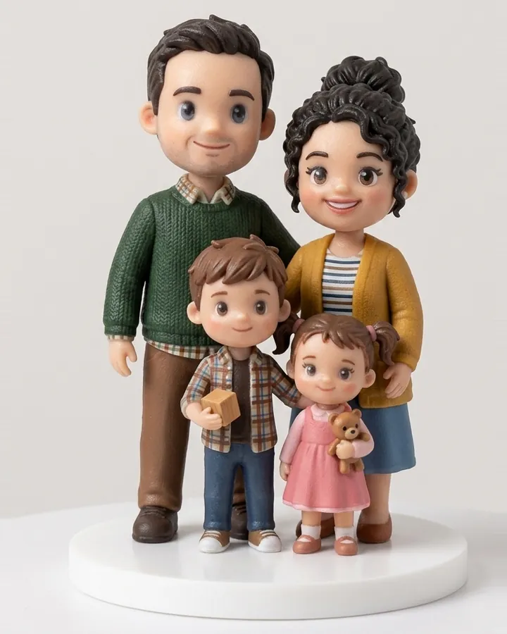 A figurine in the Cartoon style, softer and illustrated